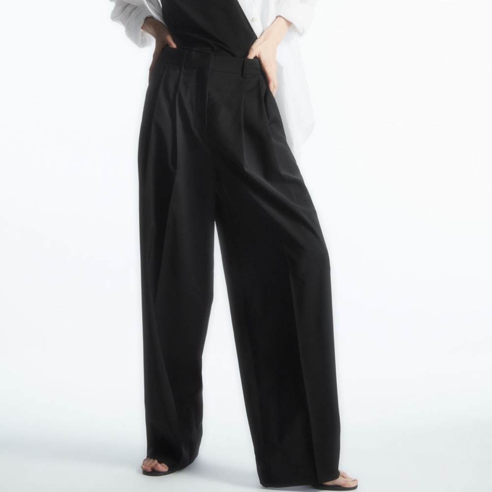 NWT COS WIDE-LEG TAILORED WOOL PANTS SIZE 8